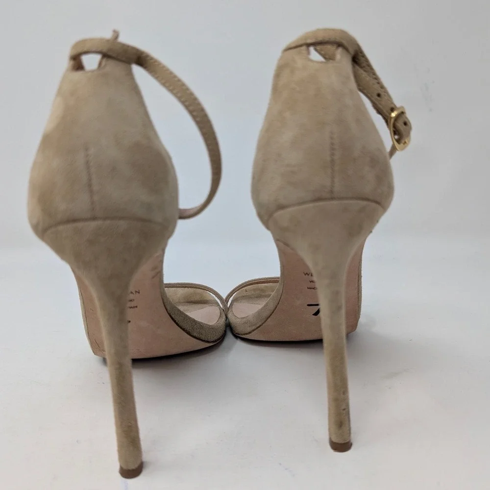 Stuart Weitzman Suede High Heels Stiletto Pump Tan Women's sz 6